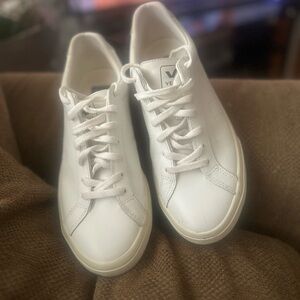 Veja Classic White Lace-Up Sneakers